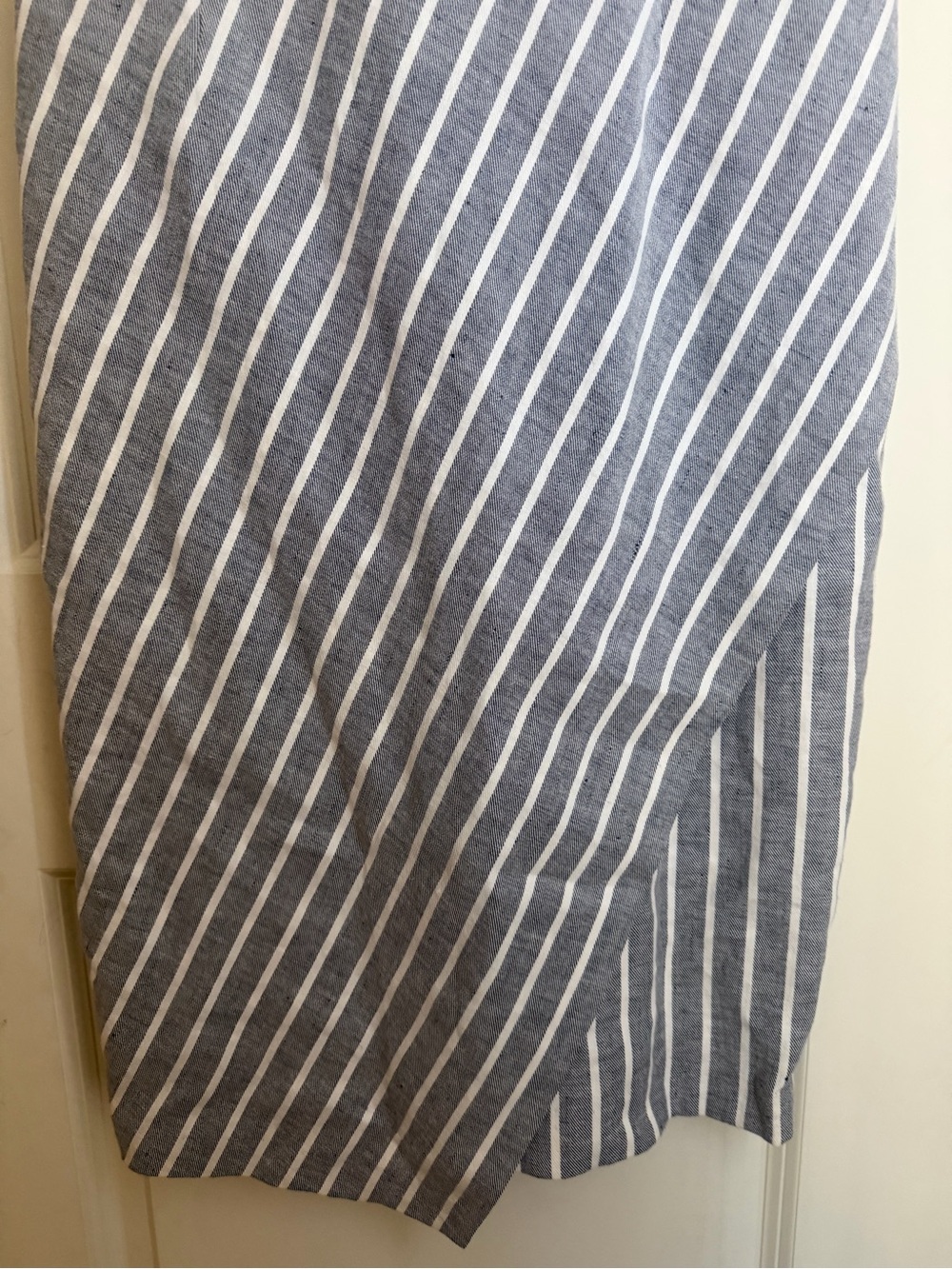 BANANA REPUBLIC Pinstriped Dress Blue & White Petites 10 nwt garden party boho - Picture 3 of 10